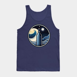 moon light with bottle in the mars Tank Top